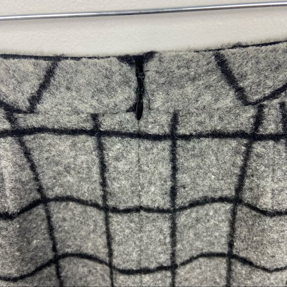 Madewell Wool Shirttail Mini Skirt Womens Size 0 Plaid Career-Wear Fleece Boho - Picture 6 of 12